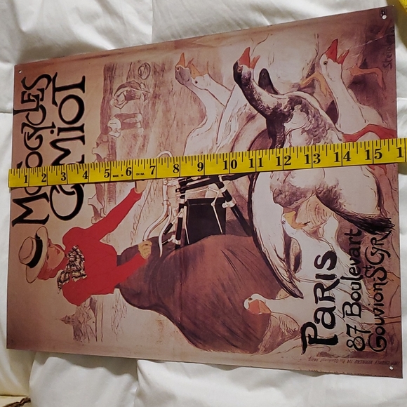 Paris France Tin Metal Art poster Motocycles Comiot - Picture 7 of 7